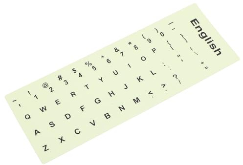 GALPADA Glow in The Dark Keyboard Stickers for Laptop Desktop English Fluorescent Letter Replacement Keyboard Skin for Computer Accessories