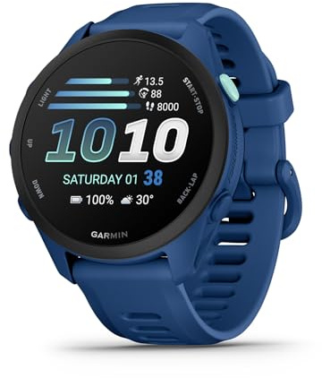 Garmin Forerunner 70 Reloj Inteligente para Correr con GPS, Pantalla Táctil AMOLED, Métricas Optimizadas, Planes de Entrenamiento, Estado de Salud, Autonomía de 13 Días, Azul, Amazon Exclusive