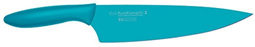 KAI Pure Komachi 2 Kochmesser 20 cm Klingenlänge - rostfreier Kohlenstoffstahl 53 HRC - Antihaftbeschichtung mit Polyprophylen Griff - Farbe Thunfisch - japanisches Küchenmesser