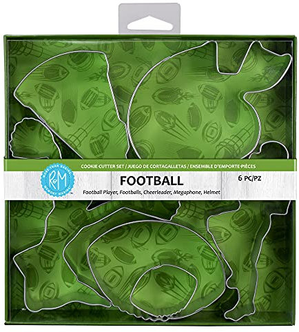 R & M International 1946 6-Piece Cookie Cutter Set, Football