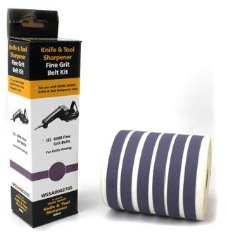 Kit di cinghie a grana fine WORK SHARP – WSSA0002705 Kit di cinghie per affilatrice di coltelli e utensili – Abrasivi di alta qualità in carburo di silicio per attività di affilatura di coltelli