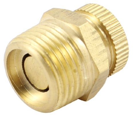 Sourcingmap G3/8 16mm Male Threaded Air Compressor Part Brass Tone Security Water Drain Valve