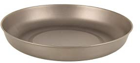 Lifeventure Titanium Plate With Raised Sides - Ultra Lightweight Plate Ideal For Camping Or Travel, Silver, 190 x 190 x 30 mm