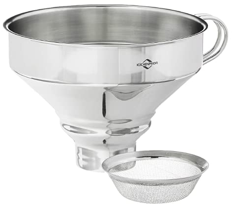 Küchenprofi Trichter mit Sieb ER18/10, 5 inches, Silber