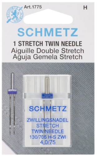 SCHMETZ Euro-Notions Twin Stretch Machine Needle, 4/75-Inch