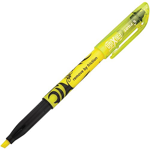 Pilot, FriXion Light Erasable Highlighters, Chisel Tip, Pack of 12, Yellow