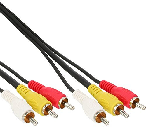 InLine 89602 Cable de vídeo Compuesto 2 m 3 x RCA Negro - Cables de vídeo Compuesto (2 m, 3 x RCA, Negro, Macho/Macho)