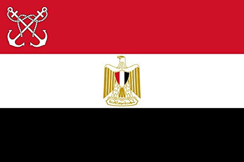 magFlags Drapeau Large Naval Ensign of Egypt | Drapeau Paysage | 1.35m² | 90x150cm