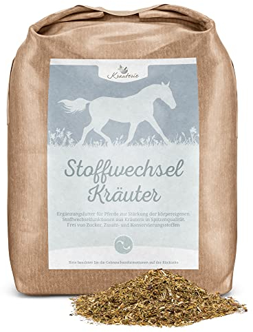 Krauterie Stoffwechsel Kräuter für Pferde (2000 g) - Artgerechtes Ergänzungsfutter für Stoffwechsel, Leber und Nieren - Frei von Zusätzen