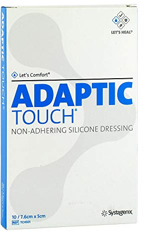 Adaptic Touch 5x7,6 cm Nichthaft.Sil.Wundauflage
