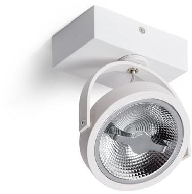 LEDKIA LED-Strahler 15W CREE Oberfläche Schwenkbar AR111 Dimmbar Weiss 4000