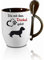 Tasse m. Löffel Die mit dem Dackel geht - Löffeltasse, Kaffeetasse mit Motiv,Bürotasse, bedruckte Tasse mit Sprüchen oder Bildern - auch individuelle Gestaltung nach Kundenwunsch (schwarz)