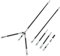 SHARROW Bogenschießen Carbon Bogen Stabilisator Stange 30 Stabilisierer System Stabilisator Komplett System für Recurvebögen Compound Bogen (PR601)