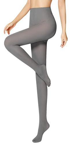 Libella bunte Strumpfhose Damen blickdichte Feinstrumpfhose für Damen Mikrofaser 80 DEN in Klassischen und Trendfarben Grau L