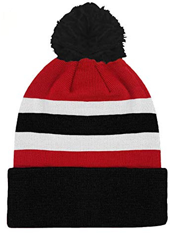 fan originals Retro Football Bobble Hat Sheffield Colours Red White Black