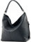 modamoda de T160 Damen Leder Schultertasche Henkeltasche Large handmade in Italy, Farbe:T160 Dunkelblau