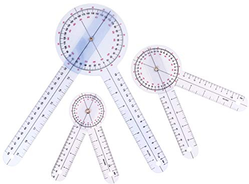 ULTECHNOVO 3 Stück Goniometer Set Körper Maßband Körperliche Berufliche Fitness Medizinische Winkelmesser Winkellineal