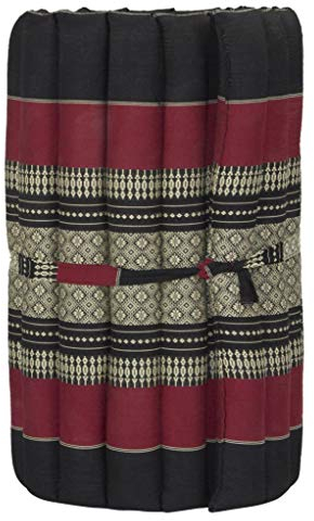 Fine Asianliving Thai Rollmatte Rollmatratze aus Kapok 190x50x4.5cm Thai Kissen Meditation Matte Matratze Kapok 301-P01