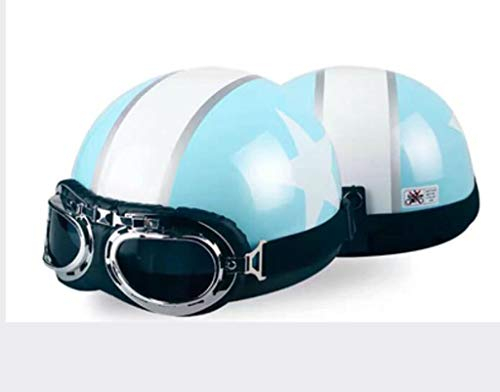 GAOZHE Classic Jet Aperto Casco Moto, Aperto Jet Caschi, Casco A Scodella,Scooter Motorino Vintage Caschi Cromwell, Donna Uomo con Visiera Parasole - DOT Omologato