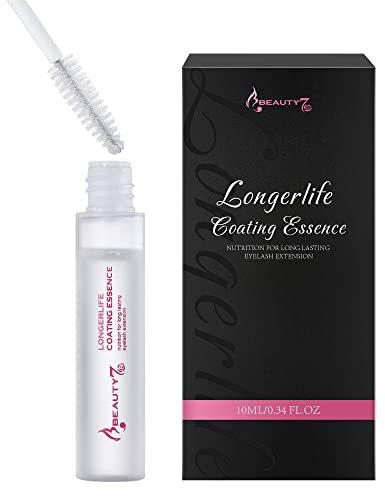 Beauty7 Mascara Volume Waterproof Lash Mascara Coating Sealant clair, Long Lasting Waterproof Essence Nutrition pour le soin individuel semi-permanent d'extension de cils 10 ml