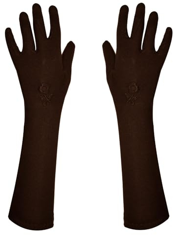 Stretch-Handschuhe, Ärmel, Arme, Abdeckung, Schleier, Hijab, Hejab, islamischer Islam, Abaya, muslimische Hijab, Verlängerung, bescheidener Handschuh, für Damen, Winter, warm, Sonnenschutz, Braun