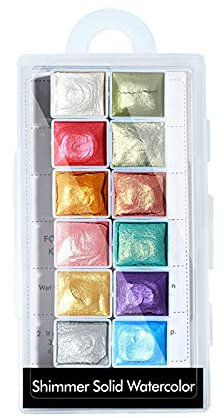 Tubayia Glitter Feste Aquarellfarben Nailart Dekoration Aquarell Malerei Palette Art Pigmente DIY Nägel (04)