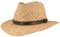 Breiter Chapeau de Paille d'été Chapeau de Soleil – Tressé à la Main 100% Paille – Traveller – Particulièrement Léger, Flexible, Doux pour la Peau et Confortable – Beige – Naturel - Marron 2, S 54