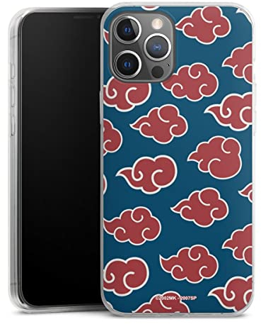 Slim Case extra dünn kompatibel mit Apple iPhone 12 Pro Max Silikon Handyhülle transparent Hülle Naruto Shippuden Offizielles Lizenzprodukt Akatsuki