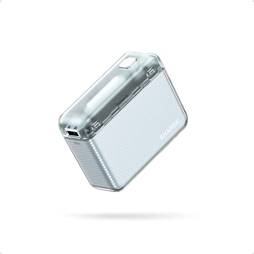 sharge Shargeek Flow Tragbares Ladegerät von Shargeek, 10000 mAh kleinste Mini-Powerbank mit 20 W USB-C-Schnellladung, Dual-Ausgang, tragbares Ladegerät, Powerbank kompatibel mit iPhone 15/14, Galaxy