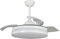 Lampara ventilador de techo espartano con aspas retractiles transparentes plegables motor DC silencioso