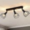 ANWIO Deckenstrahler 3 Flammig Schwarz, Vintage Deckenlampe E14 drehbar,Deckenstrahler 3 Spots, Deckenlampe LED, Lampe Wohnzimmer, Küchenlampe Decke (ohne Glühbirnen) EUC-EA190813-14-03RB-1U