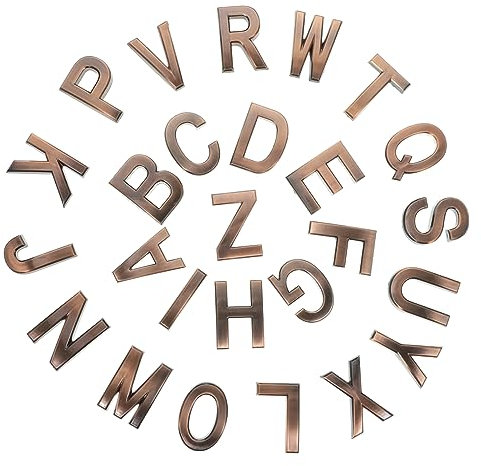 FONDOTIN Klebstoff 26st Nummernschilder Für Die Türadresse Türschildnummer Des s Selbstklebende briefe Alphabet-aufkleber Zeichen Postfachnummer 3d Abs-harz Wandaufkleber Anzahl