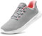 STQ Zapatos Mujer Casual Slip-on Non Slip Sin Cordones Ligero Soporte para el Arco Slip on Zapatos Deporte Gris y Rosa 41 EU