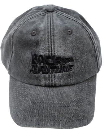Cotton Soul Back to The Future Solid Logo Dad Cap, Black, One Size