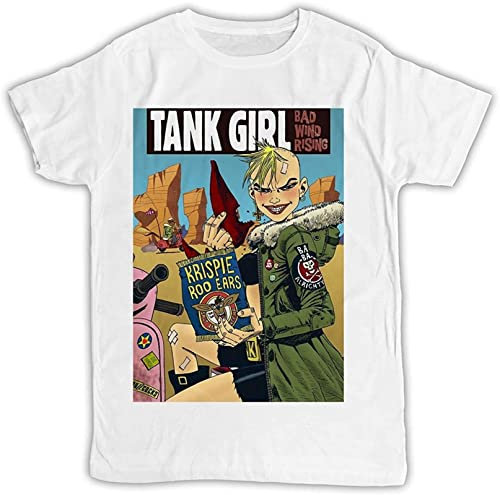 Funny Tank Girl Comics Magazine Short Sleeve Mens T Shirt Printed Printed Short Sleeves Tees White L