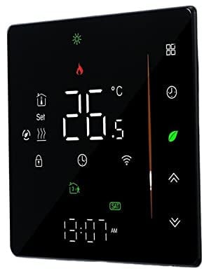 KEMKEY Smart Living Wireless Thermostats For Boilers And Heated Floors Home Thermostats (Color : For Boiler, Size : 24V BLACK)
