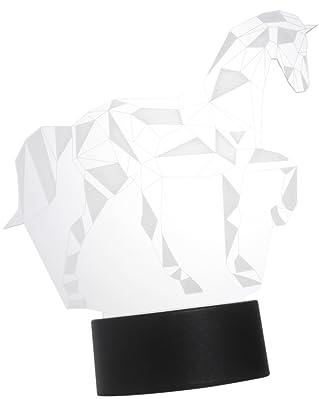 DOITOOL 3D-Nachtlicht LED Zebra Illusionslampe USB Touch Nachttischlampe Dekoratives Nachtlicht für Schlafzimmer Wohnzimmer Kinderzimmer Kleine Lampe mit Visuellen Effekten