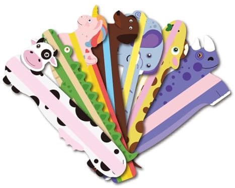 Lesehilfe Kinder, 7 PCS Tier Overlay Lesen Tracking Lineale Dyslexia Rule Geführte Lesestreifen Markieren Streifen Farbige für Kinder und Lehrer Versorgung Grundschule aus Kunststoff, 7 PCS