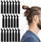 Teaaha Haargummi Herren 20 Stk. Geknotete Haarbänder - Schwarze Elastische Haarband für Männer, Sport Haarband, Keine Schäden, Dicke Band, Kein Falten, Perfect Hair Band Men (Schwarz)