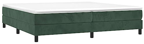 Tino Tech Boxspringbett Boxbetten Betten Bed Frame Bett Gestell Betten Boxspring Boxspringbett Dunkelgrün 200x200 cm Samt