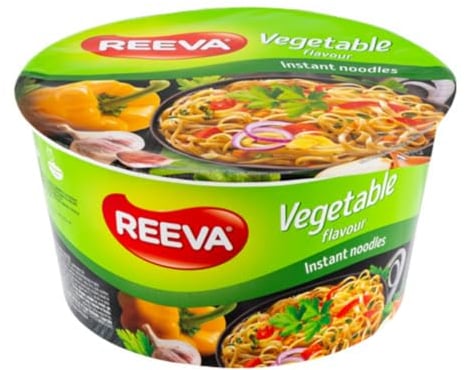 Instant Bowl Noodles Halal Certified Instant Vegetable Noodles 75g (Pack of 6) + FabFinds Mug