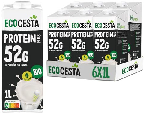 ECOCESTA - Bebida Ecológica Vegetal Soja 52g - Pack 6 X 1 L