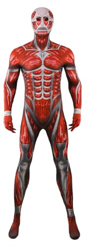 Jilijia Colossal Titan Cosplay Kostüm Full Set Erwachsene Kinder Jumpsuits Halloween Rollenspiel Anime Muskelanzug Bodysuits Outfit