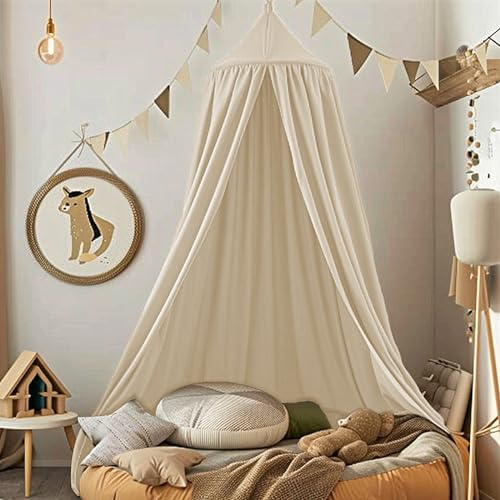 Ginkago Baldachin Kinderzimmer Baby Betthimmel Riesig Betthimmel Kinder Himmelbett Vorhänge Prinzessin Baldachin für Spiel Lesen Schlafzimmer Ankleidezimmer