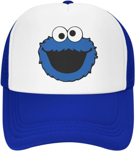 BDJYHACP Baseballkappe Snapback Sonnenhut Sesamstraßen-Druck Baseballkappe für Männer und Frauen verstellbare Baseballkappe mit Krümelmonster-Design Punk-Stil Unisex Männer und Frauen
