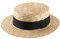 Classic Italy - Chapeau canotier Paille Enfant Petit Canotier - Taille 54 cm - Naturel