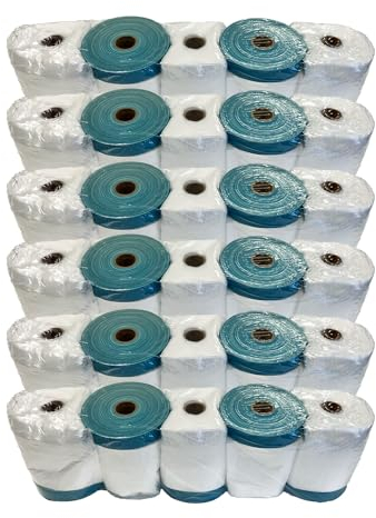 Handelskönig 30 Rollen Gewebe-Masker 1400 mm x 20 m (Karton) Abdeckfolie Klebeband Folie Gewebeband UV-Band