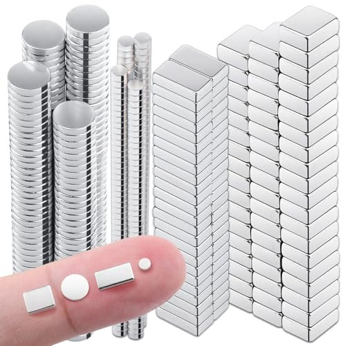 380 Stück Silber Neodym Magnete, 4 Verschiedene Größen, Starke Mini Magnete Zum Basteln, Magnete Klein Für Whiteboard, Handwerk, Kühlschrankmagnete, Magneten Starker Halt Flach