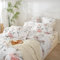 YASMENG Housse de Couette 240x260 Fleurs Motif Rose Gris Blanc Floral Parure de Doux Microfibre Lit Linge de Lit 2 Personne Adulte avec Fermeture Éclair avec Taies d'oreiller 65x65 cm