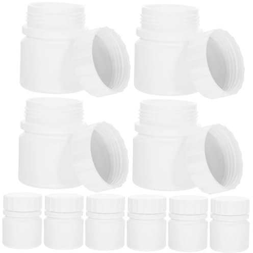 COSMEVIVI 12St Kleine 30-ml-Medizinflasche Flasche mit Tablettenbehälter mit Schraubverschluss Tablettendose Flasche tragen gesundheitsquickies plastikflasche Mini Kapseln tragen hdpe Weiß